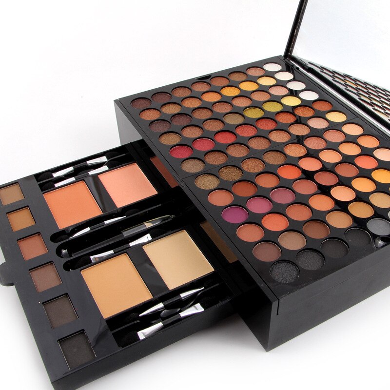 Paleta de Maquilhagem 180 Cores Formato Piano – Sombras, Blush e Pó Compacto | Set Completo Personalizado