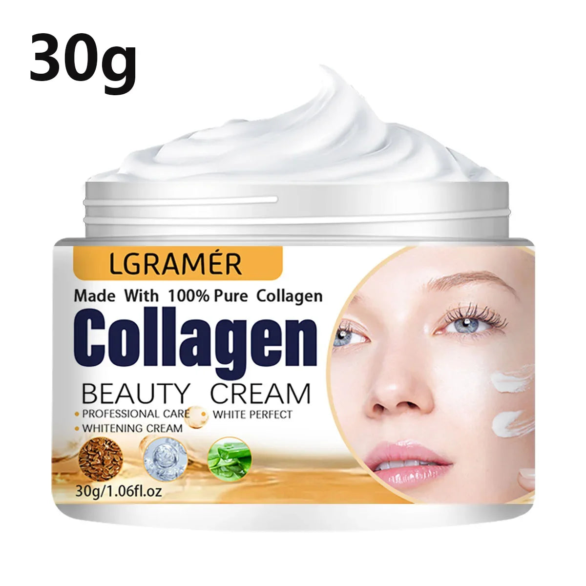 Creme Anti-Rugas Facial e Olhos | Lifting Colágeno Coreano Nutritivo e Reparador