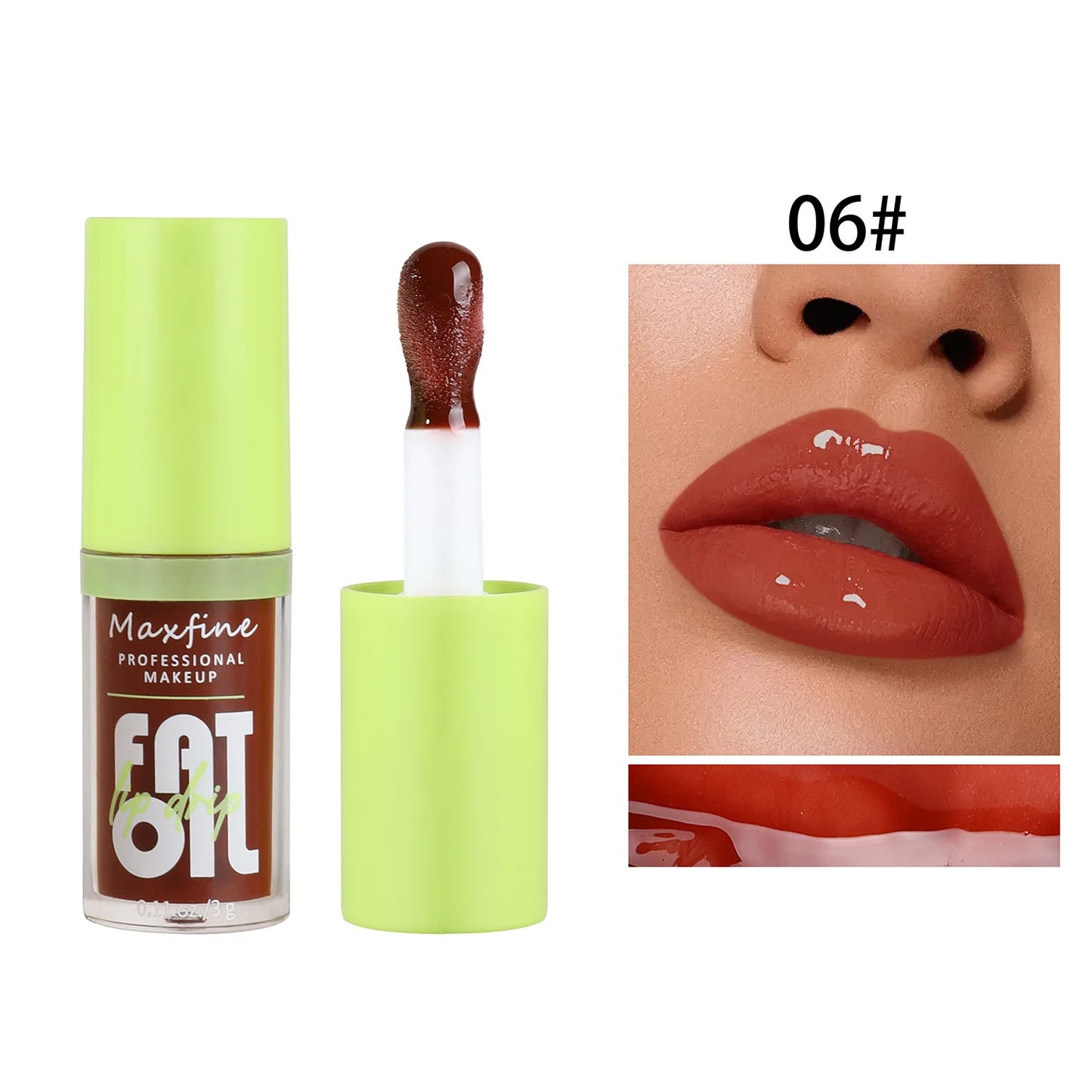 Gloss Labial Impermeável Hidratante Longa Duração - Líquido Não Transfere Embalagem Verde