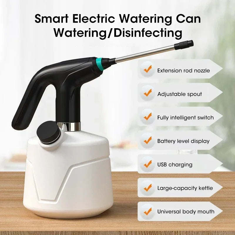 Pulverizador Elétrico 2L para Jardim e Irrigação - Automático Recarregável para Plantas