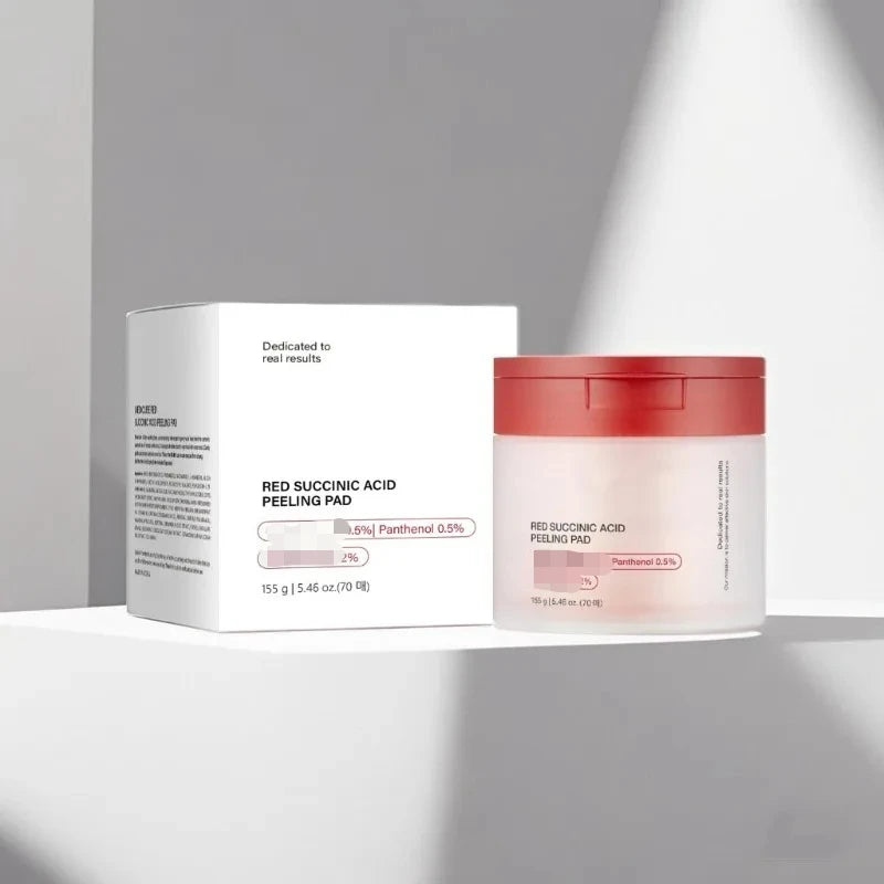 Discos Algodão Ácido Láctico 70un | Limpeza Facial Esfoliante Hidratante