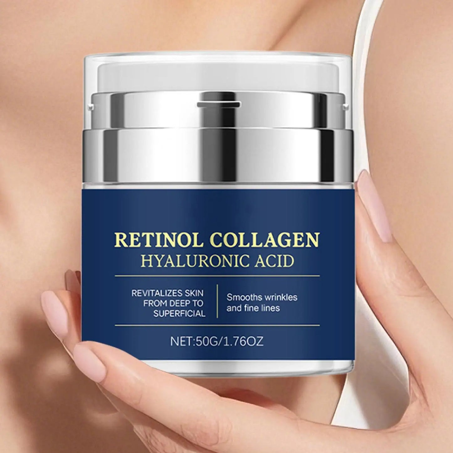 Creme Retinol Lifting Firmeza – Anti-Idade Rugas Hidratação Profunda Colágeno Suaviza Linhas Rosto