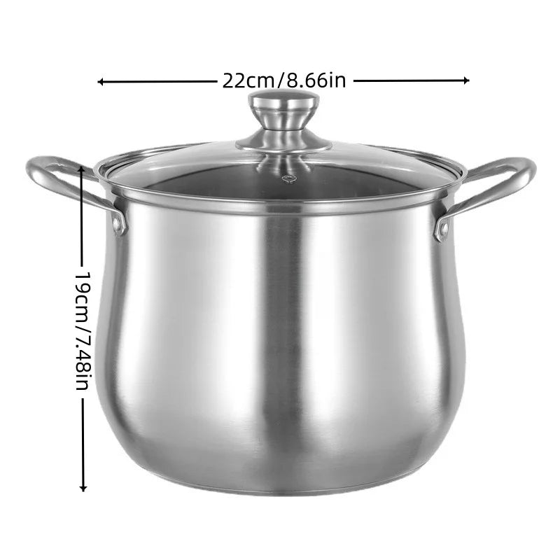 Panela de Inox Grande | Ideal para Sopas, Guisados e Cozinhados