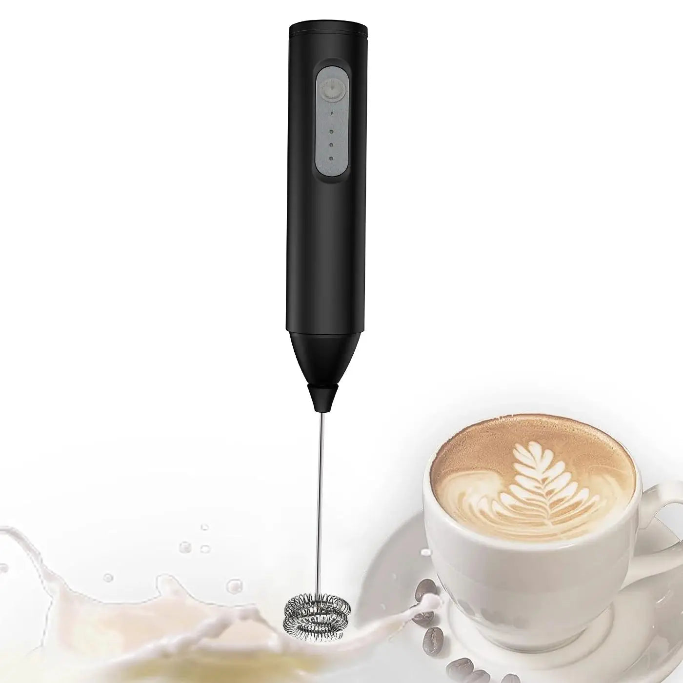 Espumador de Leite Elétrico USB Recarregável | 3 Velocidades para Café e Cappuccino