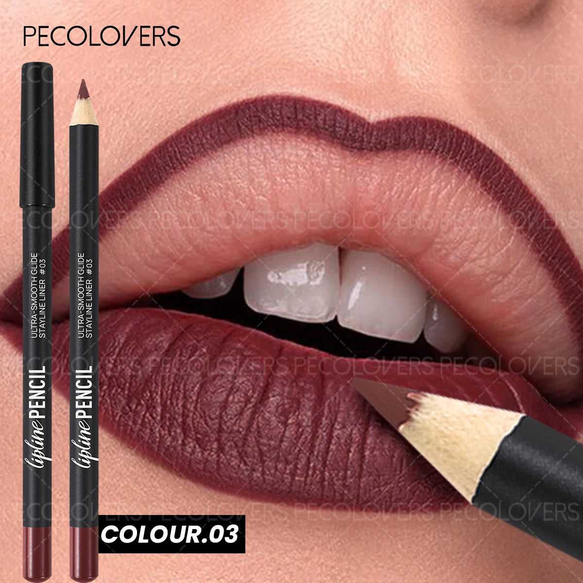 Lápis Labial 2 em 1 Mate – Longa Duração À Prova de Água Tom Pumpkin Spice Cores Ricas Natal