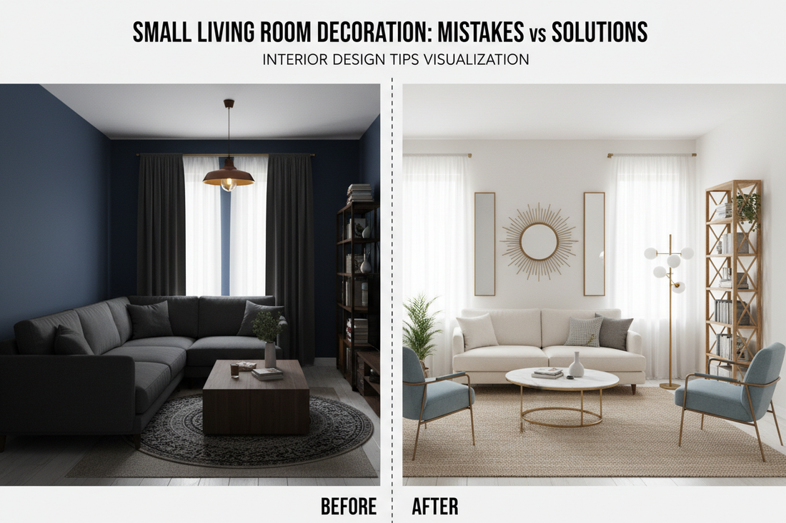 5 Erros de Decoração Que Fazem a Sua Casa Parecer Mais Pequena (E Como Corrigir)