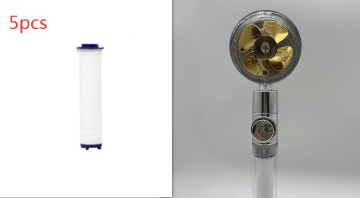 Ducha 360° Rotativo – Economia de Água, Alta Pressão, Turbo com Mini Ventoinha, ABS Premium