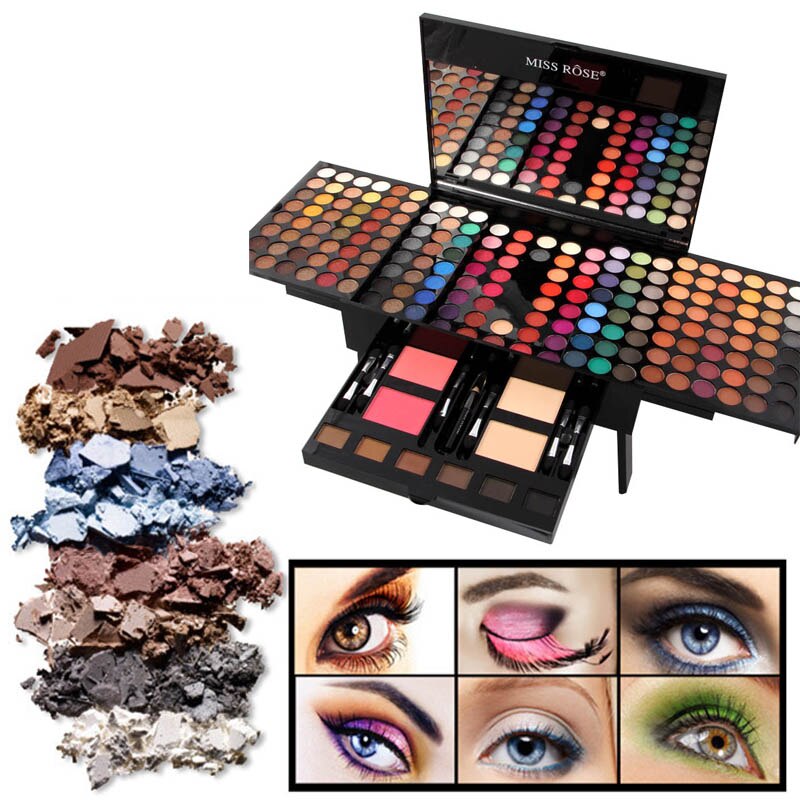 Paleta de Maquilhagem 180 Cores Formato Piano – Sombras, Blush e Pó Compacto | Set Completo Personalizado