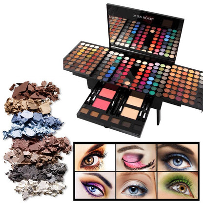 Paleta de Maquilhagem 180 Cores Formato Piano – Sombras, Blush e Pó Compacto | Set Completo Personalizado