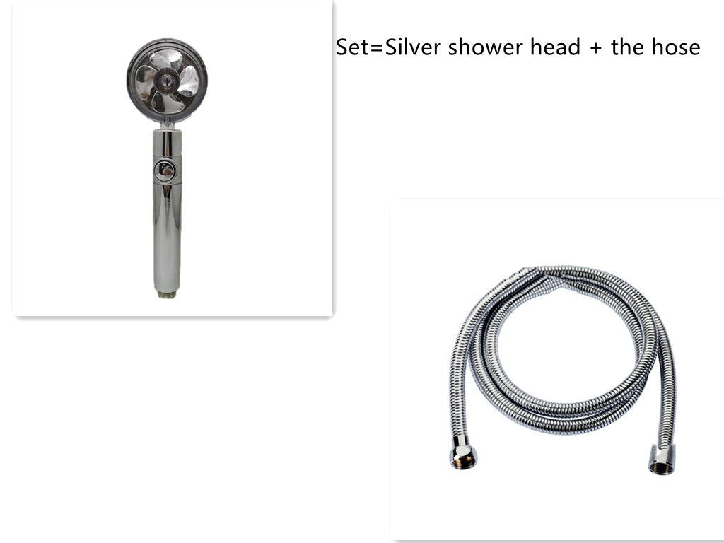 Ducha 360° Rotativo – Economia de Água, Alta Pressão, Turbo com Mini Ventoinha, ABS Premium