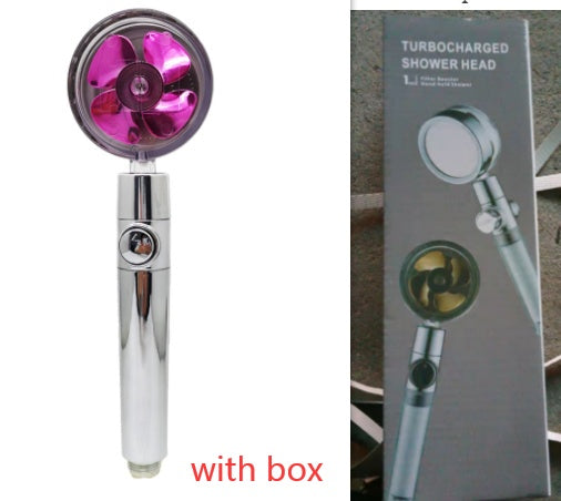 Ducha 360° Rotativo – Economia de Água, Alta Pressão, Turbo com Mini Ventoinha, ABS Premium