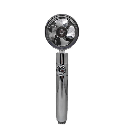 Ducha 360° Rotativo – Economia de Água, Alta Pressão, Turbo com Mini Ventoinha, ABS Premium