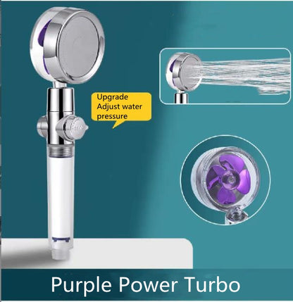 Ducha 360° Rotativo – Economia de Água, Alta Pressão, Turbo com Mini Ventoinha, ABS Premium