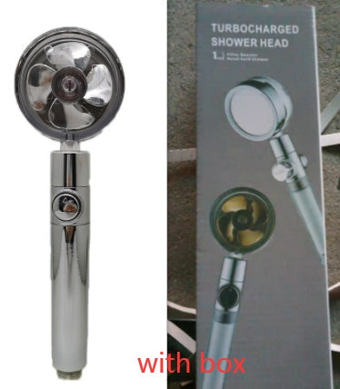 Ducha 360° Rotativo – Economia de Água, Alta Pressão, Turbo com Mini Ventoinha, ABS Premium