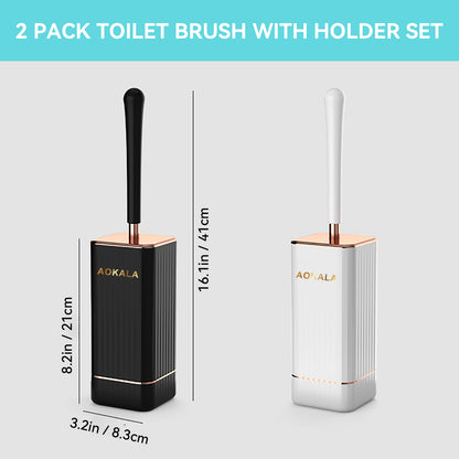 Escova Sanitária Aokala com Suporte | Design Elegante e Ergonómico para Casa de Banho