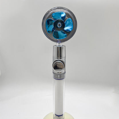 Ducha 360° Rotativo – Economia de Água, Alta Pressão, Turbo com Mini Ventoinha, ABS Premium