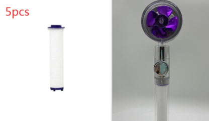 Ducha 360° Rotativo – Economia de Água, Alta Pressão, Turbo com Mini Ventoinha, ABS Premium