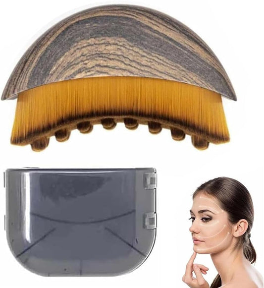 GXGM Escova facial de contorno linfático, massajador para mandíbula e queixo, ferramenta para esculpir o rosto