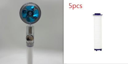 Ducha 360° Rotativo – Economia de Água, Alta Pressão, Turbo com Mini Ventoinha, ABS Premium