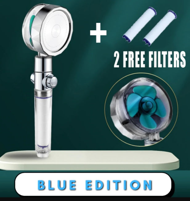 Ducha 360° Rotativo – Economia de Água, Alta Pressão, Turbo com Mini Ventoinha, ABS Premium
