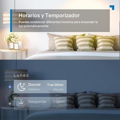 Tapo L530E – Lâmpada LED Inteligente Wi-Fi, Multicolor, Regulável, Casquilho E27, 8,7W, 806 lúmenes, Compatível com Alexa e Google Home (Pack de 1)