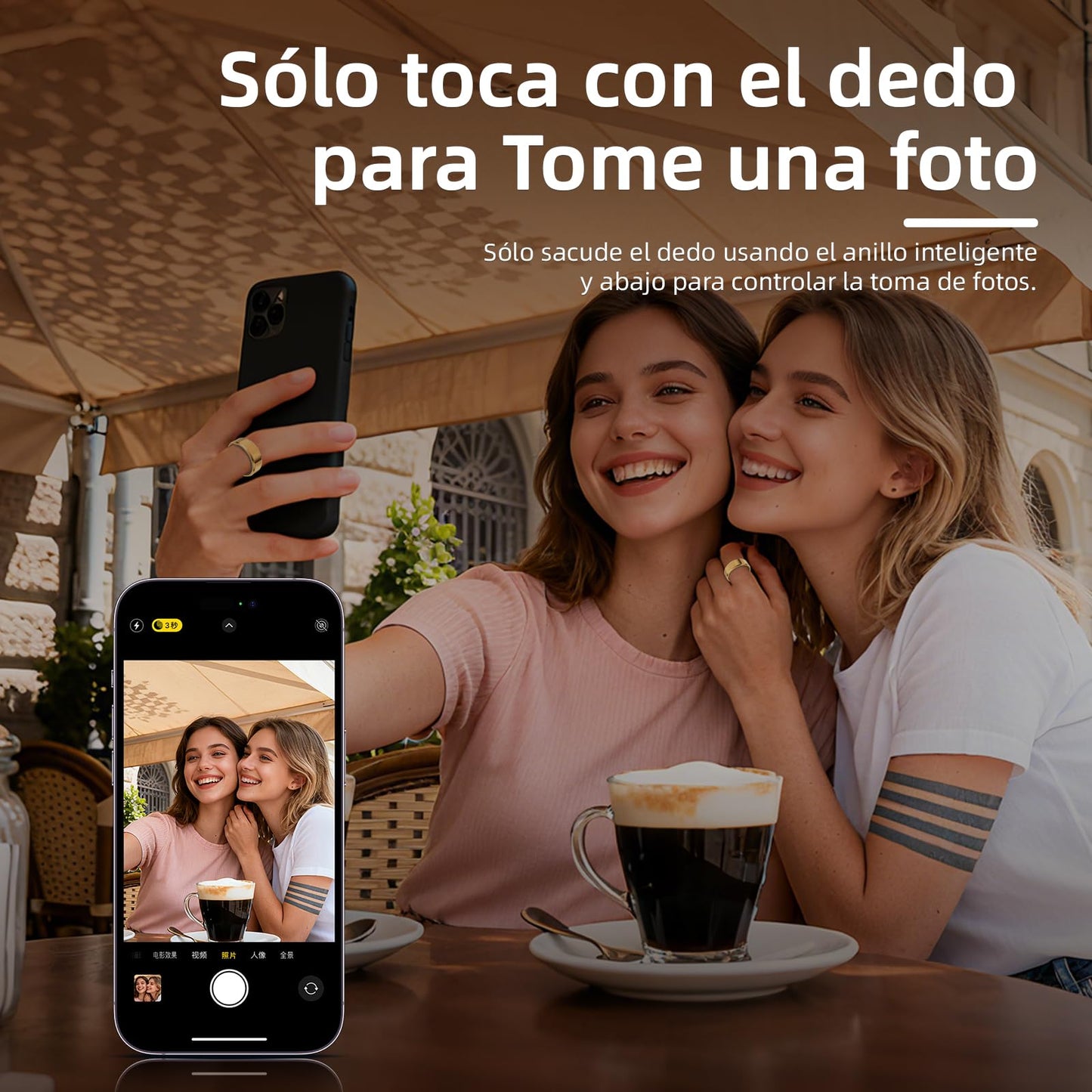 Anel de Saúde Inteligente para Mulheres e Homens, Monitor de Atividade Física com Frequência Cardíaca, Oxigénio no Sangue, Monitor de Sono, Contador de Passos, Impermeável (Prateado, 8)