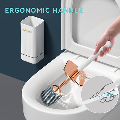 Escova Sanitária Aokala com Suporte | Design Elegante e Ergonómico para Casa de Banho