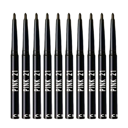 Kit 10 Lápis Delineador Preto Longa Duração – À Prova de Água Suor Não Borra Rotativo Fácil Maquilhagem Olhos