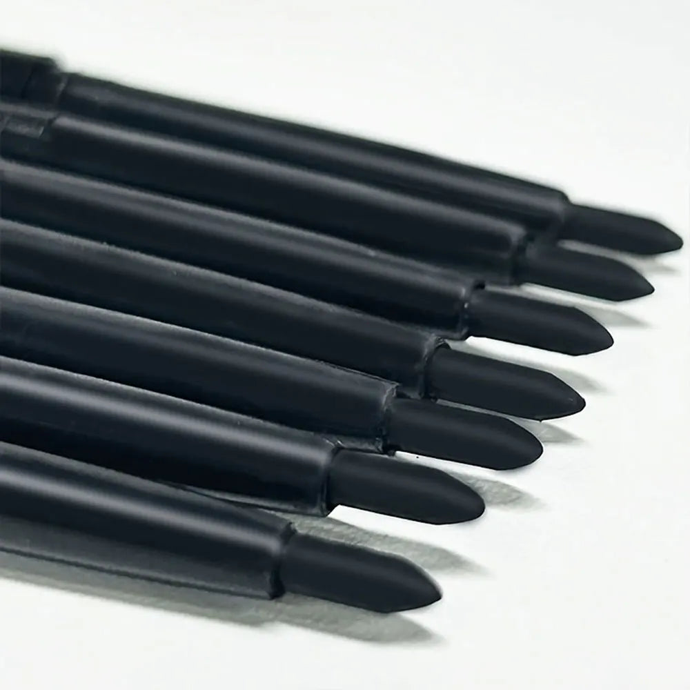 Pack 5 Lápis de Olhos Preto Impermeável - Longa Duração Anti-Manchas para Maquilhagem Profissional