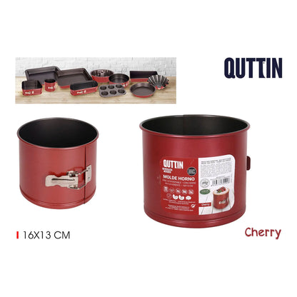 Quttin – Forma de Forno com Fecho 16x13cm | Coleção Cherry | Antiaderente e Resistente | Ideal para Pastelaria Criativa | Fácil de Limpar