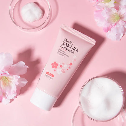 Gel Limpeza LAIKOU Sakura Japão 50g – Limpeza Profunda Controlo Oleosidade Hidratante Poros