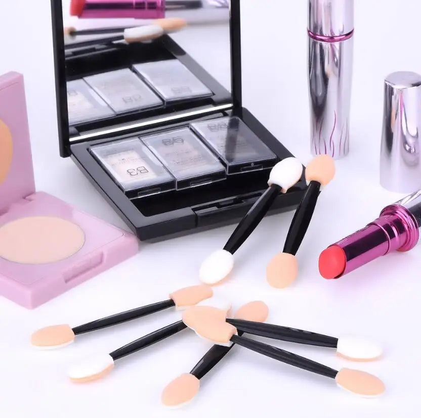 Kit 24 Aplicadores Sombra e Glitter Dupla Face - Esponjas Profissionais para Maquilhagem