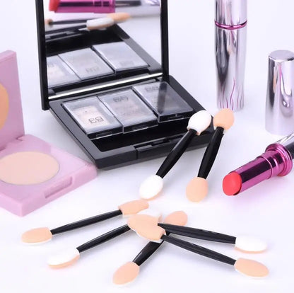Kit 24 Aplicadores Sombra e Glitter Dupla Face - Esponjas Profissionais para Maquilhagem