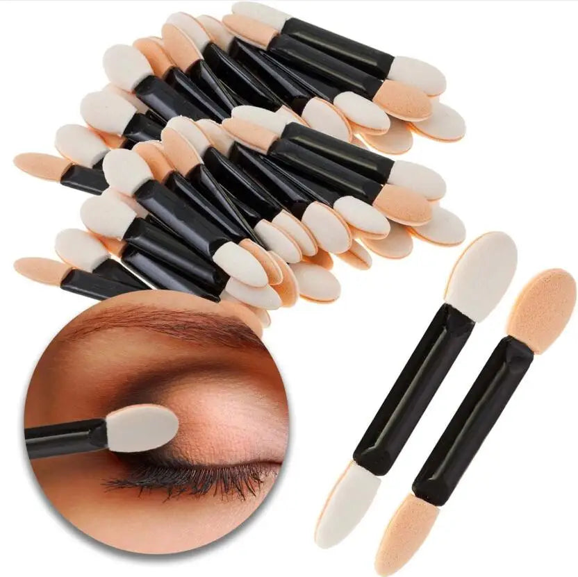 Kit 24 Aplicadores Sombra e Glitter Dupla Face - Esponjas Profissionais para Maquilhagem