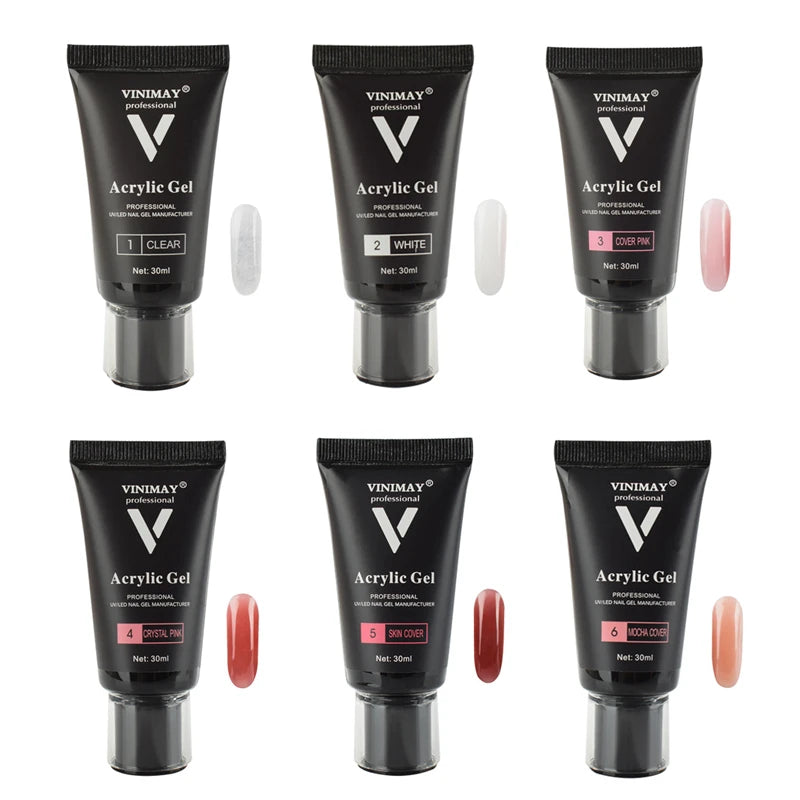 Verniz Gel VINIMAY 30ml Transparente Camuflagem – Construção Rápida Extensão Unhas Cristal UV/LED