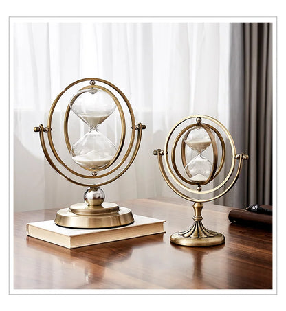 Ampulheta Decorativa Nórdica | Temporizador Retro 30/60 Min para Casa e Escritório