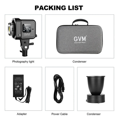 Iluminador LED Profissional 80W GVM SD80D - Softbox Dimmerizável para Fotografia e Vídeo