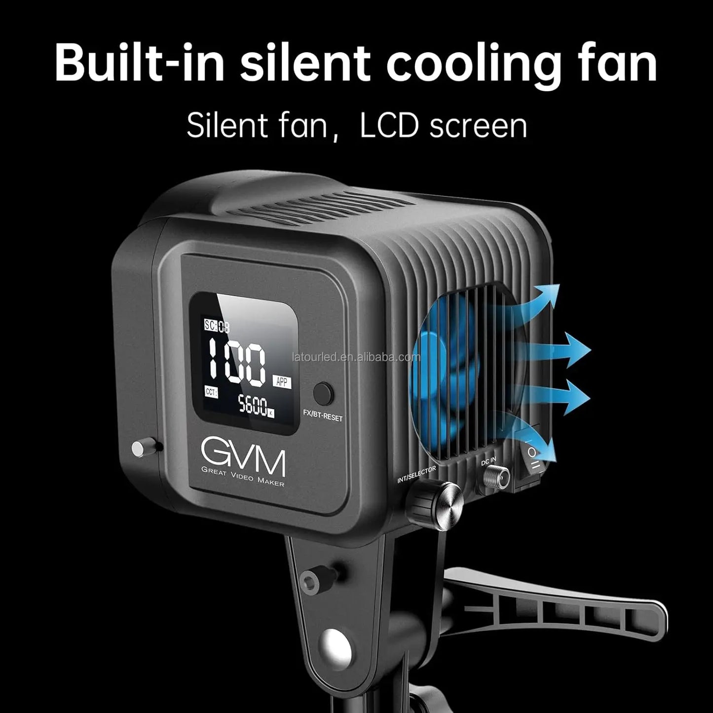 Iluminador LED Profissional 80W GVM SD80D - Softbox Dimmerizável para Fotografia e Vídeo