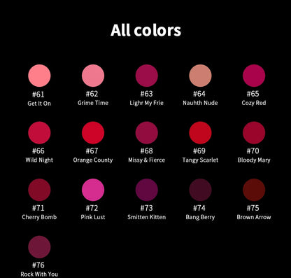 Batom CHARMACY Veludo | 16 Cores Matte de Longa Duração