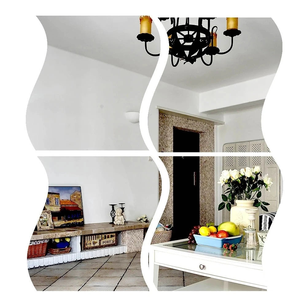 Espelhos Esféricos de Parede 12x10cm | Set de Decoração Moderna