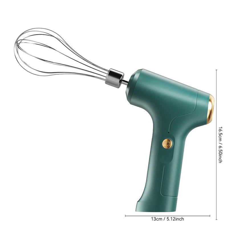 Mixer Manual Elétrico com 6 Lâminas - Batedor Portátil Automático para Cremes e Sobremesas