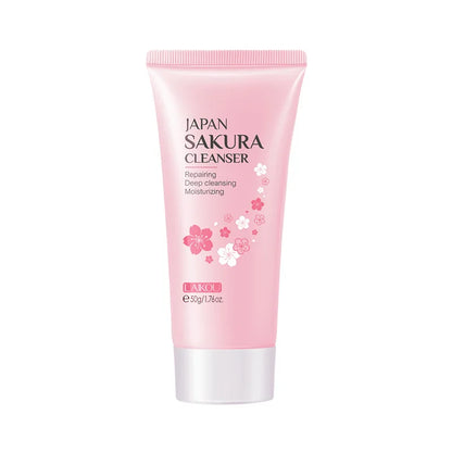 Gel Limpeza LAIKOU Sakura Japão 50g – Limpeza Profunda Controlo Oleosidade Hidratante Poros