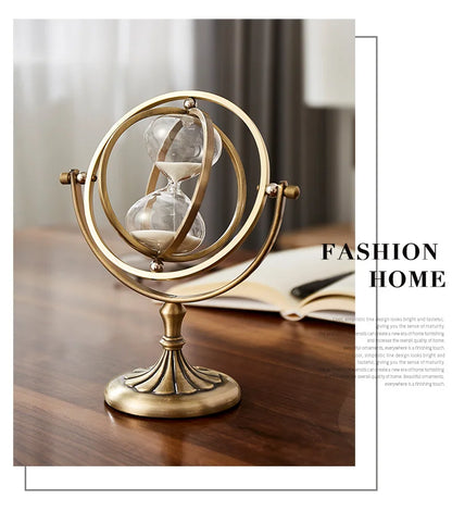 Ampulheta Decorativa Nórdica | Temporizador Retro 30/60 Min para Casa e Escritório