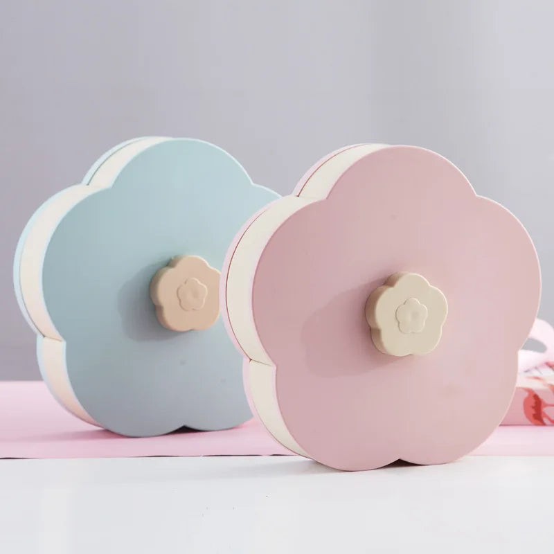 Caixa de Armazenamento Rotativa 2 Andares | Organizador Floral para Doces e Cosméticos