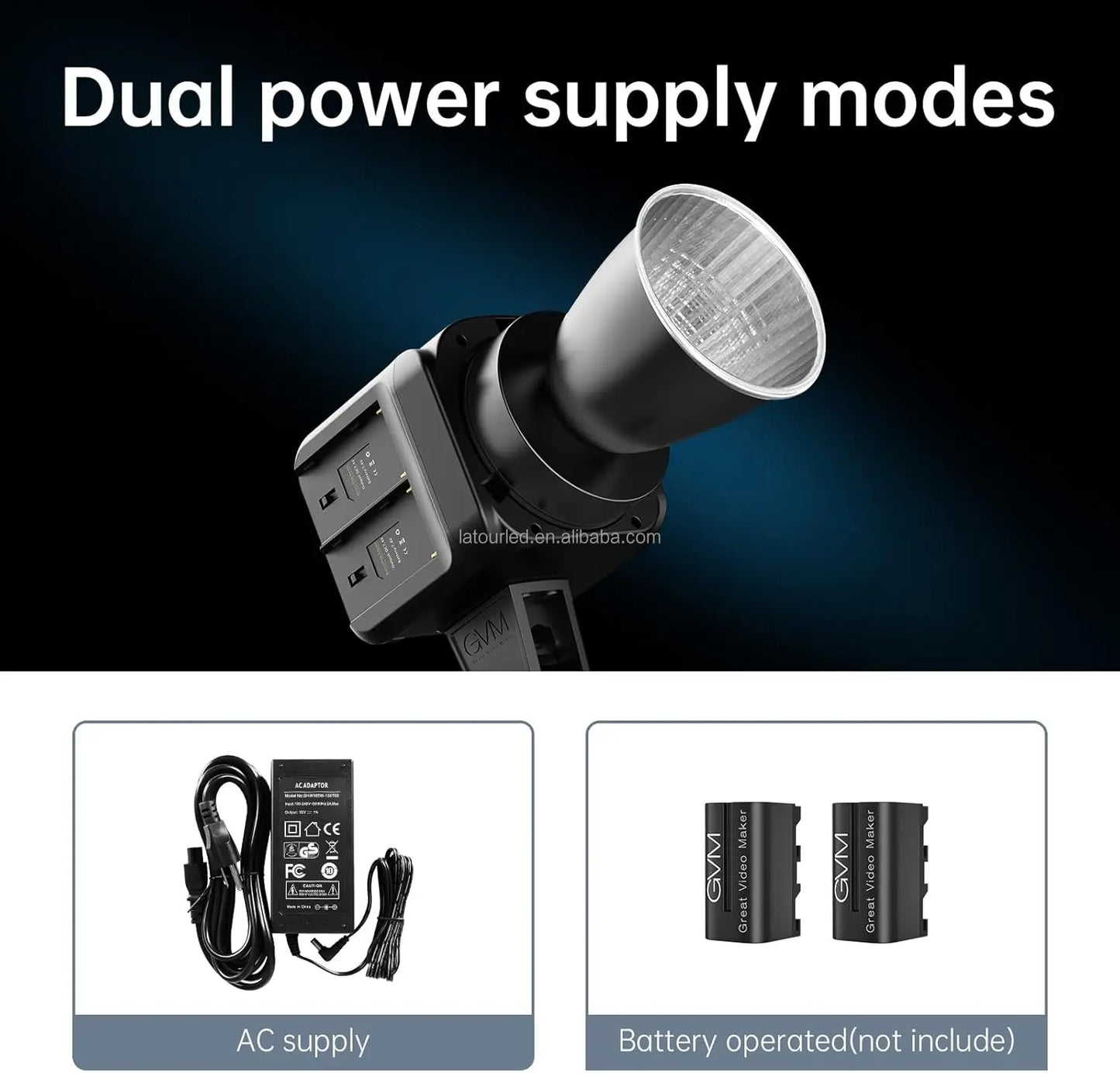Iluminador LED Profissional 80W GVM SD80D - Softbox Dimmerizável para Fotografia e Vídeo