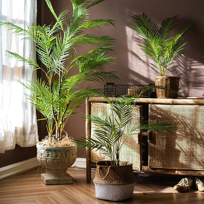 Árvore Palmeira Artificial 125cm | Decoração Tropical Realista para Interiores