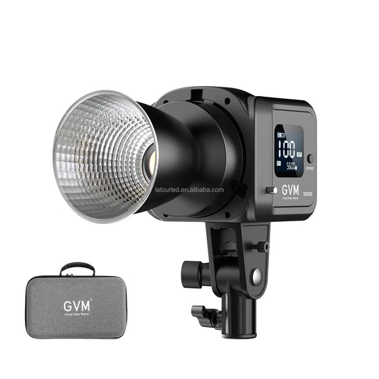 Iluminador LED Profissional 80W GVM SD80D - Softbox Dimmerizável para Fotografia e Vídeo