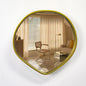 Espelho de Parede Dourado 28x28cm | Design Irregular Decorativo
