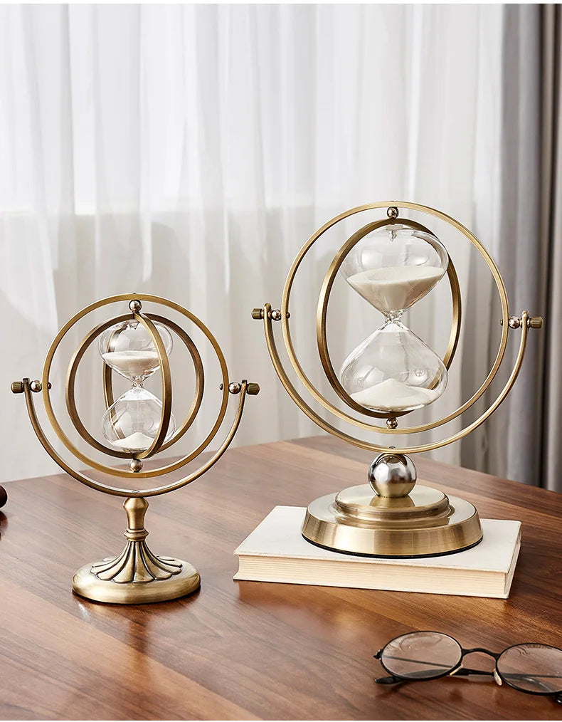 Ampulheta Decorativa Nórdica | Temporizador Retro 30/60 Min para Casa e Escritório