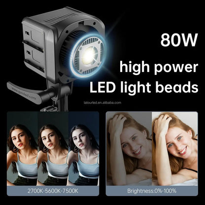 Iluminador LED Profissional 80W GVM SD80D - Softbox Dimmerizável para Fotografia e Vídeo